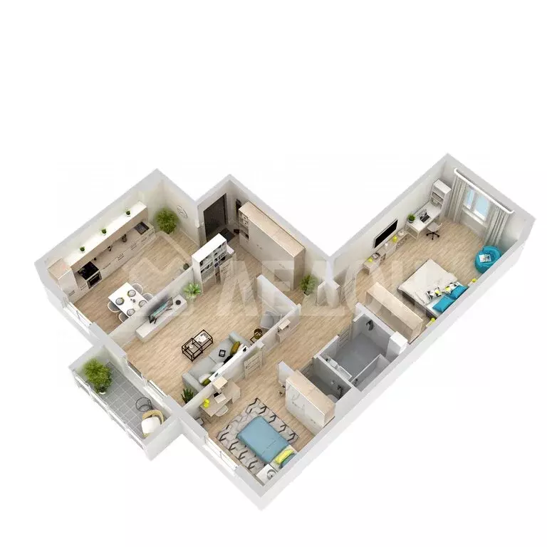 3-комнатная квартира: Омск, 6-й Амурский проезд, 16 (76.7 м) - Фото 2