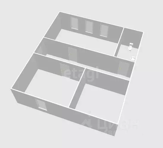 Офис в Сахалинская область, Южно-Сахалинск ул. Воздушная, 17 (60 м) - Фото 2