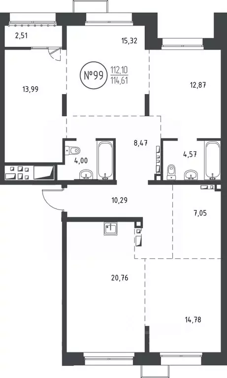 4-к кв. Иркутская область, Иркутск ул. Эдуарда Дьяконова, 11 (114.61 ... - Фото 0