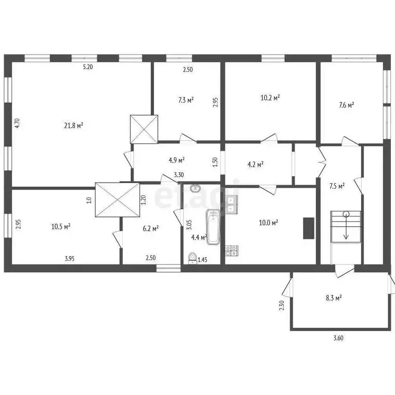 Дом в посёлок городского типа Ветлужский, улица Пушкина (95 м) - Фото 2