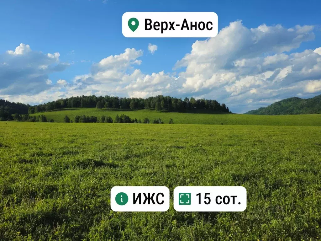 Участок в Алтай, Чемальский район, пос. Верх-Анос ул. Центральная ... - Фото 1