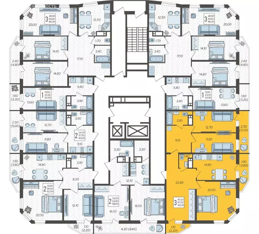 3-комнатная квартира: Краснодар, жилой комплекс Зеленодар, улица ... - Фото 2