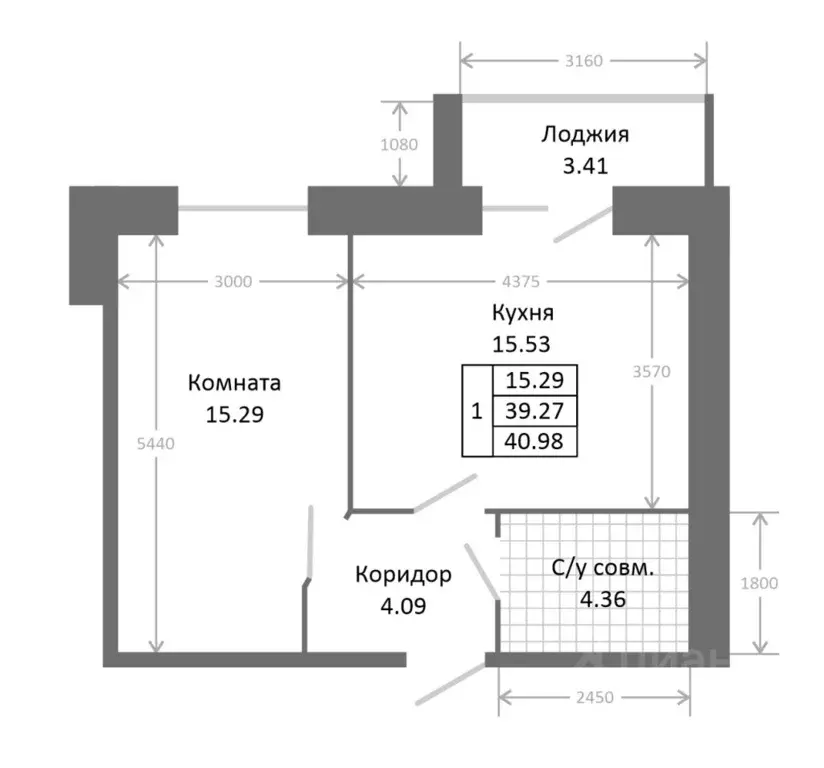 1-к кв. Ярославская область, Ярославль 2-й мкр,  (42.68 м) - Фото 0