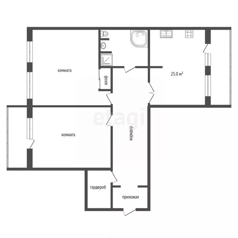3-к кв. Владимирская область, Муром Октябрьская ул., 69 (107.1 м) - Фото 1