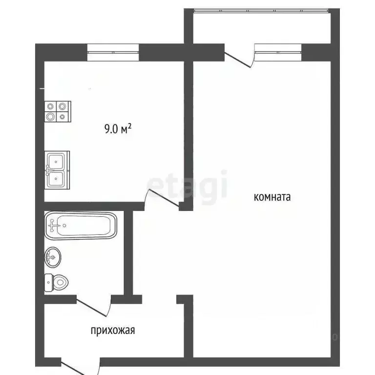 1-к кв. Саратовская область, Балашов ул. Зюльковского, 34 (32.6 м) - Фото 2