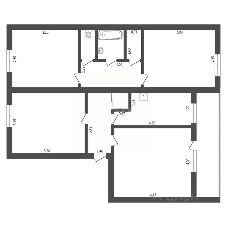 4-к кв. Амурская область, Ивановский муниципальный округ, с. ... - Фото 2