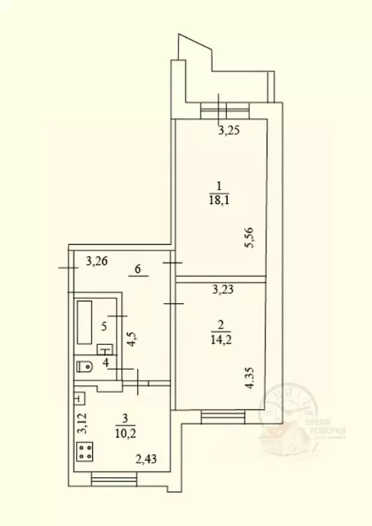 2-к кв. Московская область, Королев ул. Мичурина, 21 (56.5 м) - Фото 1