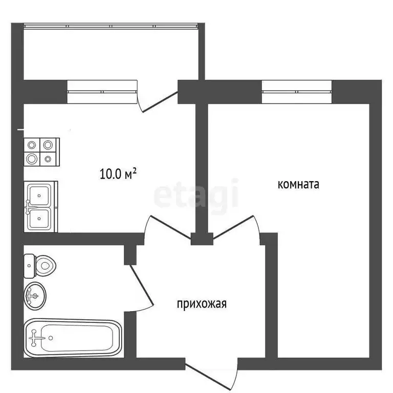 1-комнатная квартира: Раменское, Северное шоссе, 50 (39.2 м) - Фото 0