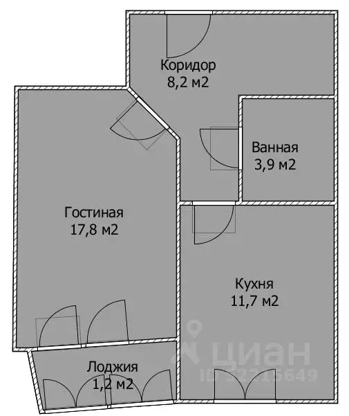 1-к кв. Башкортостан, Стерлитамак ул. Артема, 70 (41.6 м) - Фото 1