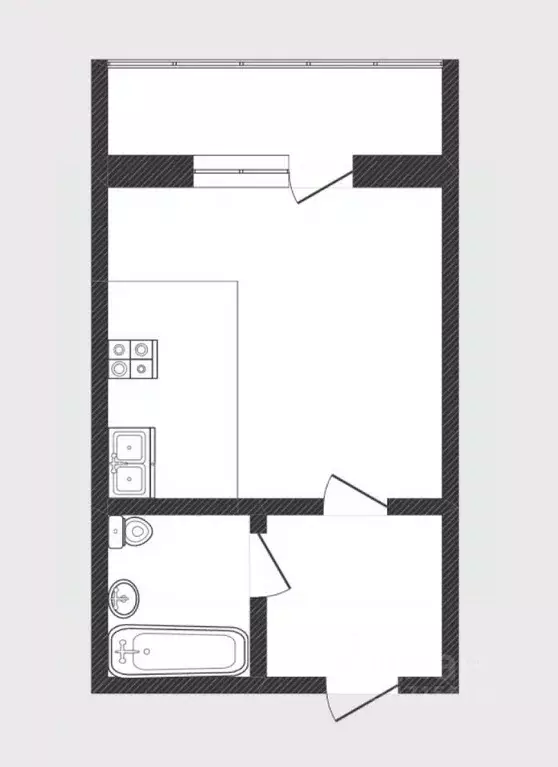 Студия Тюменская область, Тюмень Мелиораторов мкр, ул. Голышева, 10 ... - Фото 1