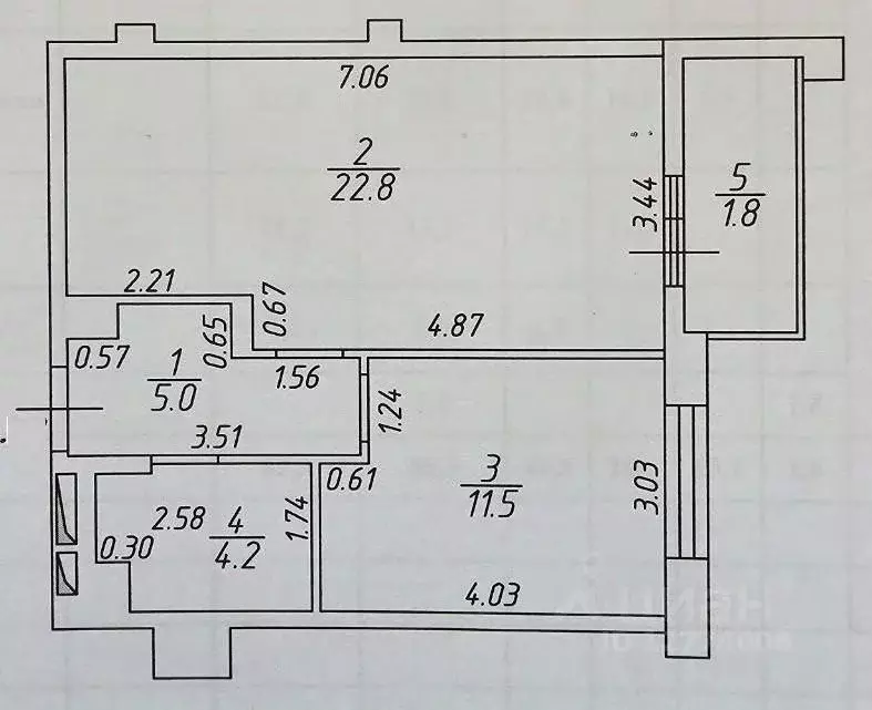 1-к кв. Татарстан, Набережные Челны ул. Николая Мальнева, 3А (43.5 м) - Фото 1