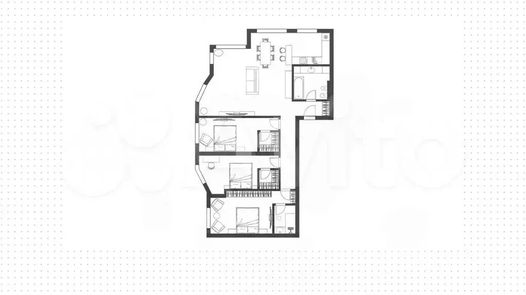 4-к. квартира, 125 м, 5/19 эт. - Фото 0