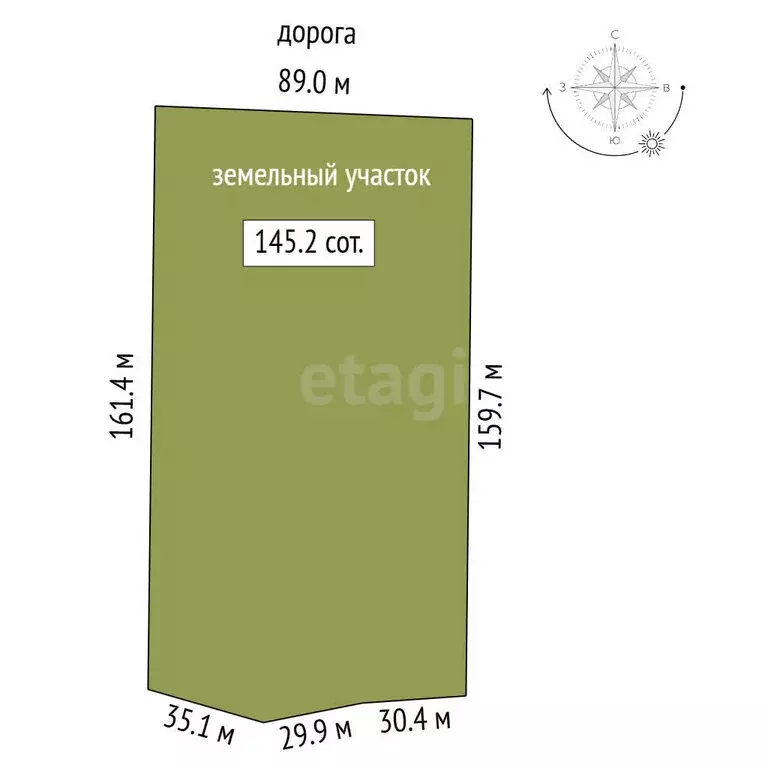 Участок в Симферопольский район, село Чистенькое (145.22 м) - Фото 1