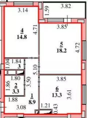 2-к кв. Липецкая область, Липецк ул. М.И. Неделина, 3А (67.0 м) - Фото 0