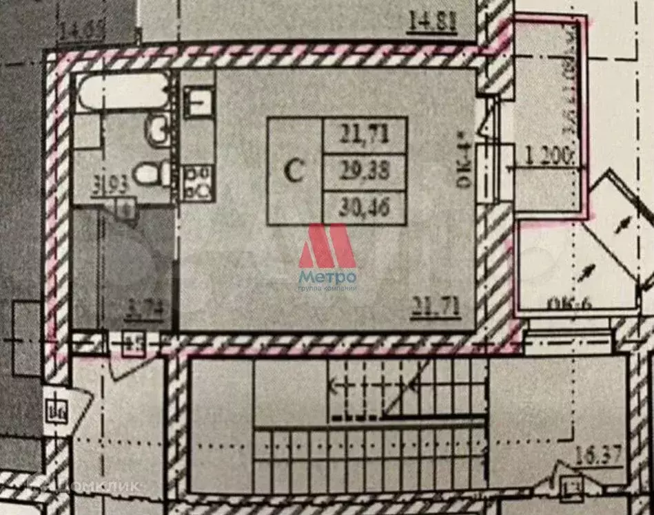 1-к. квартира, 29,5 м, 10/12 эт. - Фото 0