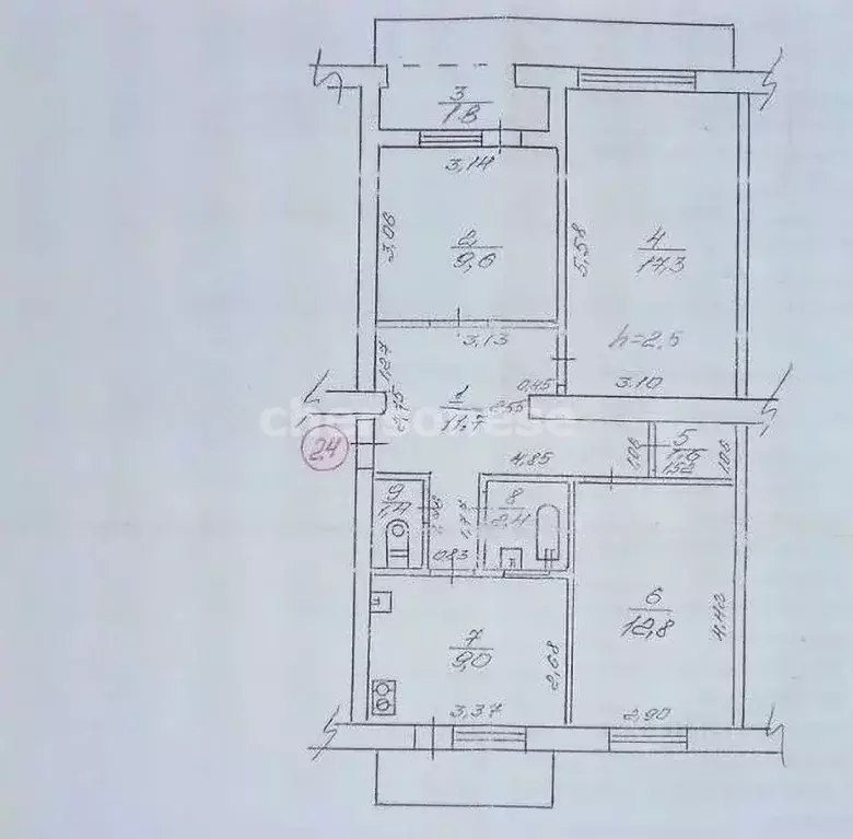 3-к кв. Севастополь ул. Генерала Хрюкина, 20 (75.0 м) - Фото 1