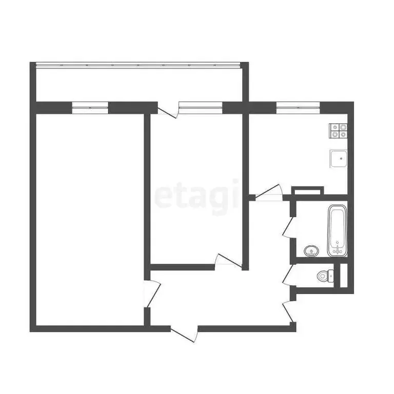 2-комнатная квартира: Ульяновск, улица Рябикова, 7А (46.6 м) - Фото 0