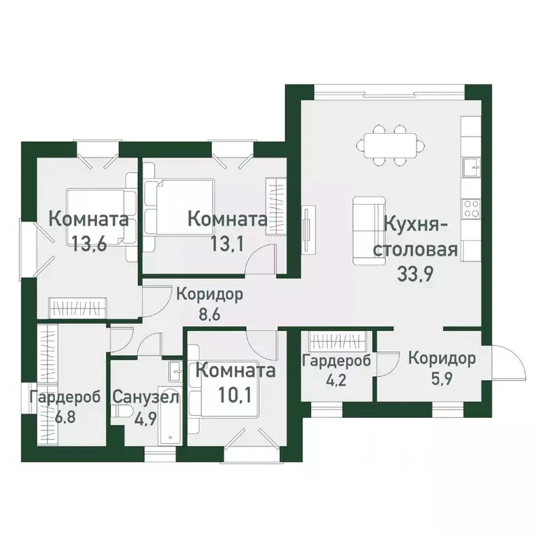 3-к кв. Челябинская область, Челябинский городской округ, пос. ... - Фото 1