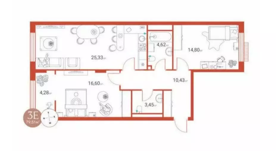 2-комнатная квартира: Тюмень, улица Тимофея Кармацкого, 3 (75.2 м) - Фото 1