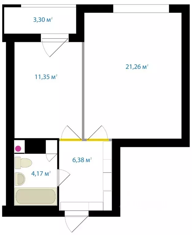 1-к кв. Московская область, Химки ул. Озерная, 10 (46.0 м) - Фото 2