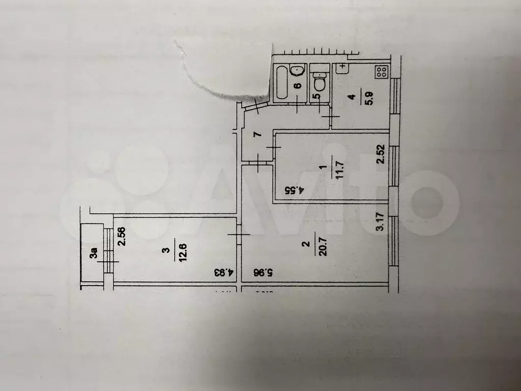 3-к. квартира, 59 м, 7/9 эт. - Фото 0