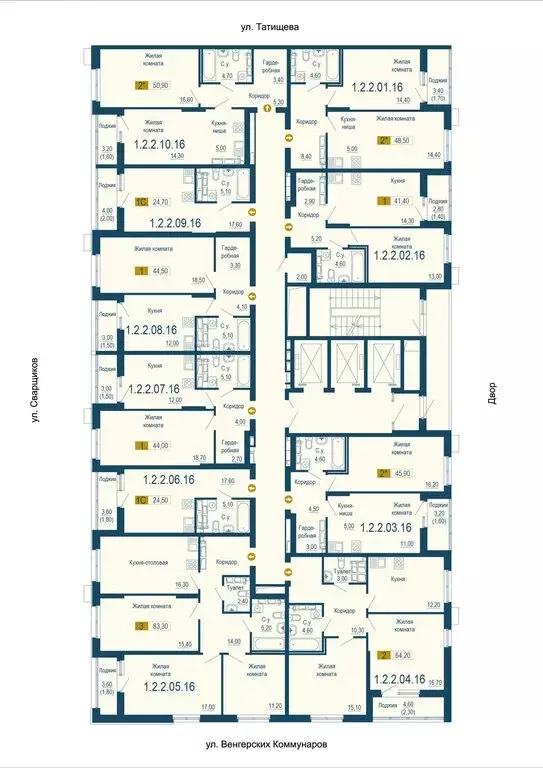 1-комнатная квартира: Екатеринбург, улица Татищева, 105 (44 м) - Фото 0