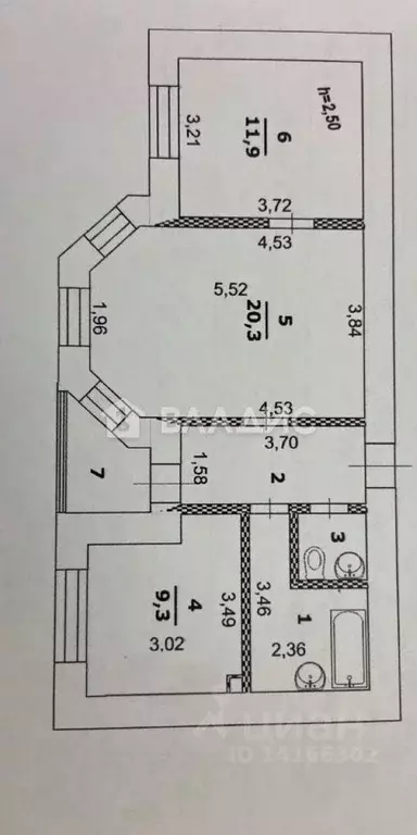 3-к кв. Белгородская область, Белгород ул. Костюкова, 34 (58.0 м) - Фото 1