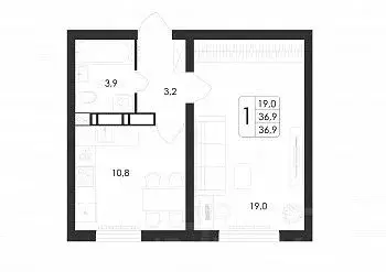 1-к кв. Воронежская область, Воронеж ул. Шидловского, 38 (36.9 м) - Фото 0