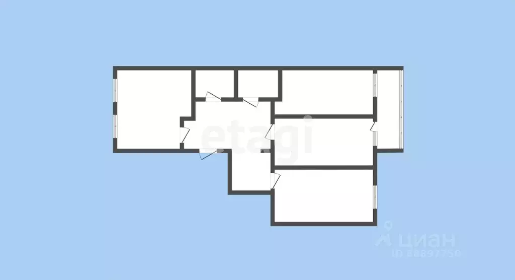 3-к кв. Карачаево-Черкесия, Черкесск ул. Горького, 4Б (127.0 м) - Фото 1