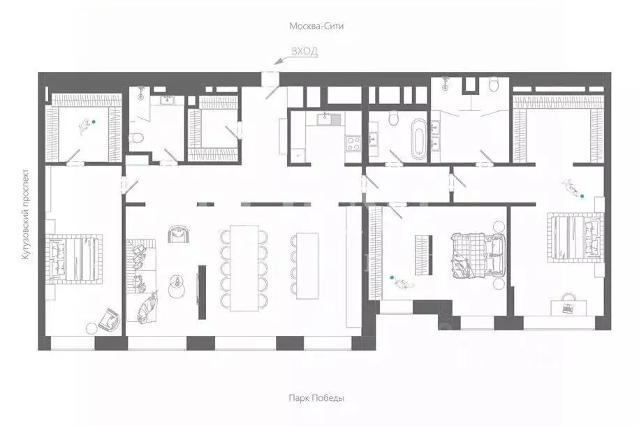 Квартира, 4 комнаты, 209 м - Фото 1