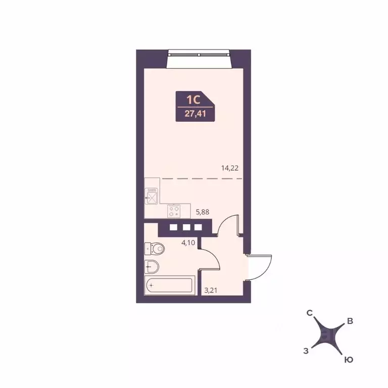 Студия Новосибирская область, Новосибирск Ленинградская ул., 104 ... - Фото 1