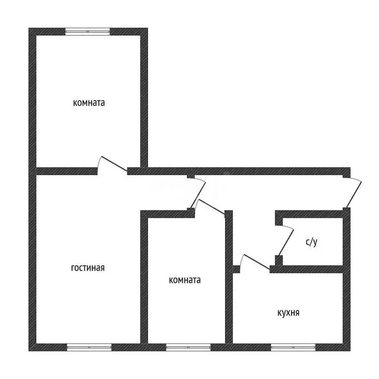 3-комнатная квартира: Арсеньев, проспект Горького, 21 (56.4 м) - Фото 1