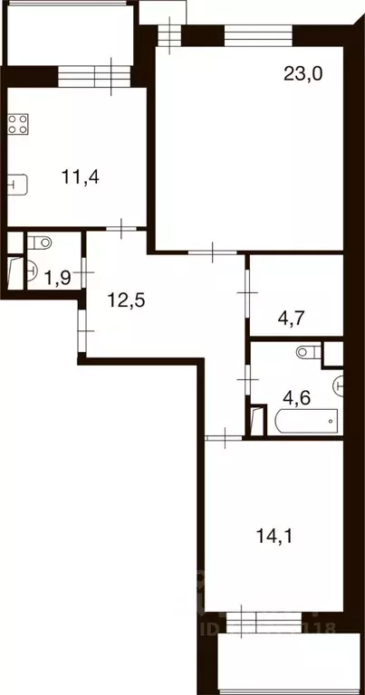 2-к кв. Москва д. Ивановское, ул. Семена Гордого, 10 (72.2 м) - Фото 0