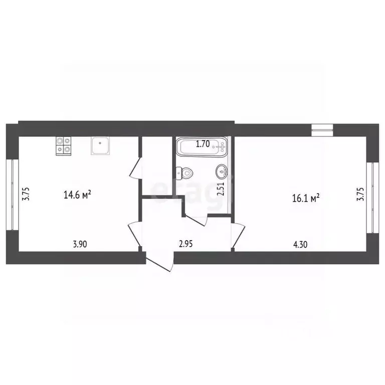 1-к кв. Ярославская область, Ярославль пос. Мирный, ул. 4-я Путевая, ... - Фото 2