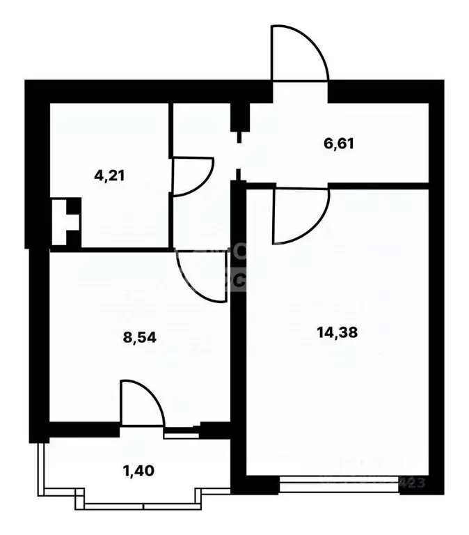 1-к кв. Санкт-Петербург Парашютная ул., 65 (33.0 м) - Фото 1