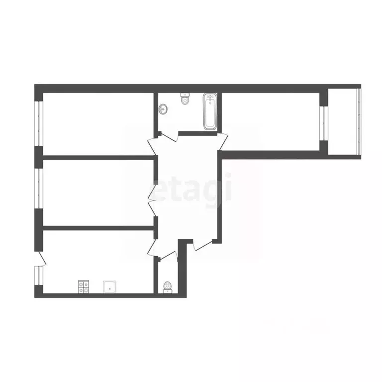 3-к кв. Московская область, Дмитровский муниципальный округ, с. ... - Фото 2