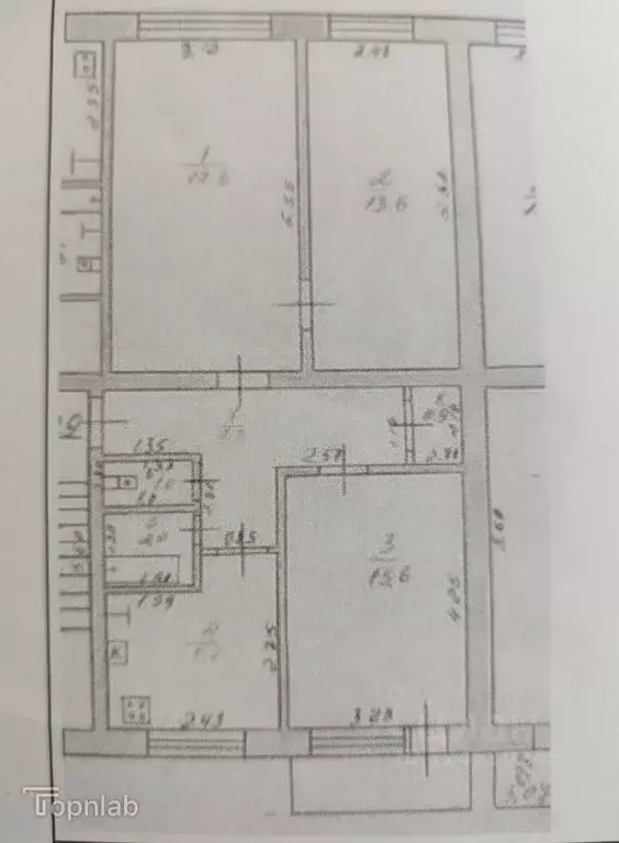 3-к кв. Адыгея, Тахтамукайский район, Энем пгт ул. Фрунзе, 4 (61.3 м) - Фото 2