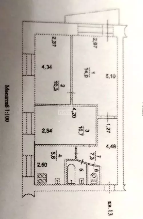 3-к кв. Ханты-Мансийский АО, Сургут Нагорная ул., 3 (51.2 м) - Фото 1