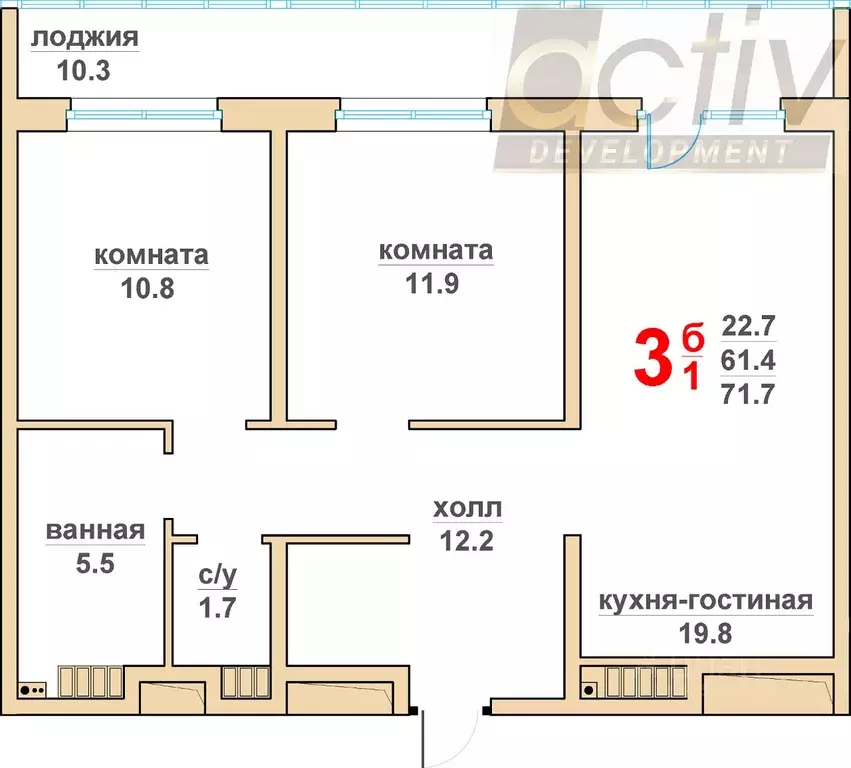 2-к кв. Свердловская область, Верхняя Пышма Гранд Успенский жилой ... - Фото 1