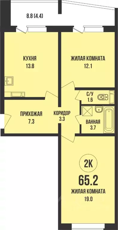 2-к кв. Новосибирская область, Новосибирск ул. Имени генерал-майора ... - Фото 1