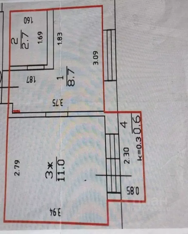 1-к кв. Калининградская область, Пионерский Рабочая ул., 44 (22.4 м) - Фото 2