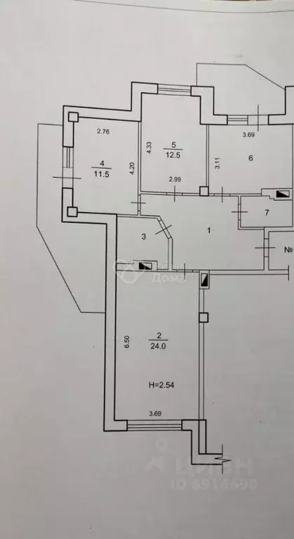 3-к кв. Волгоградская область, Волгоград наб. Волжской флотилии, 11а ... - Фото 1