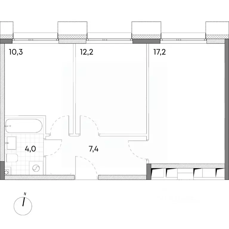 2-к кв. Москва, Москва, Зеленоград ул. Александровка, 6 (51.1 м) - Фото 1
