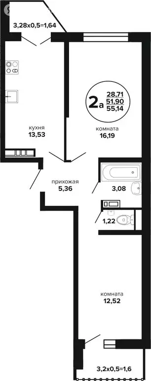 2-комнатная квартира: Краснодар, Российская улица, 257/7 (56.5 м) - Фото 0