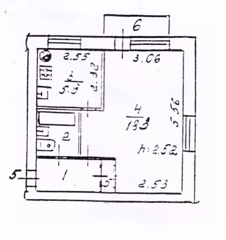Студия Воронежская область, Воронеж ул. Урицкого, 64 (30.2 м) - Фото 2