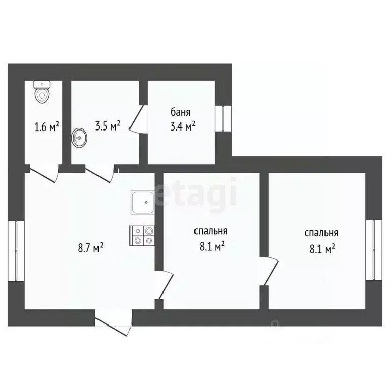 Дом в Тюменская область, Тюмень Мелиоратор СНТ, ул. Южная (33 м) - Фото 2