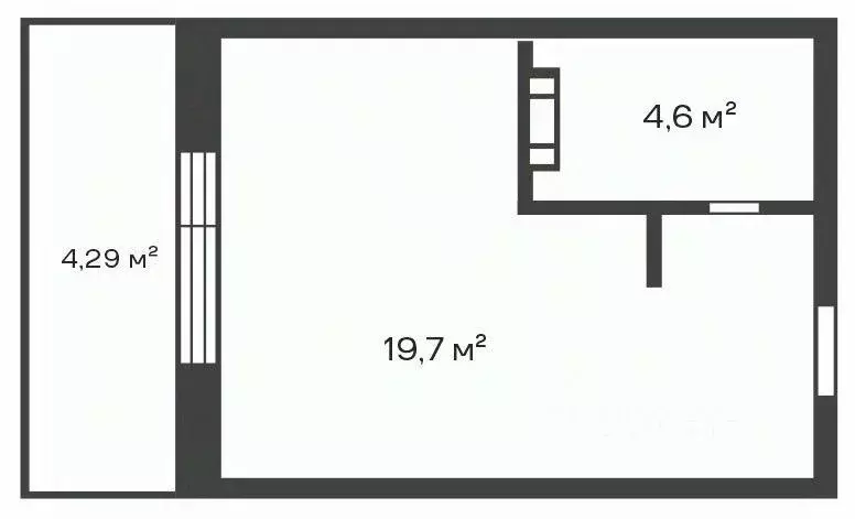 Студия Челябинская область, Челябинск ул. Овчинникова, 22 (24.3 м) - Фото 2