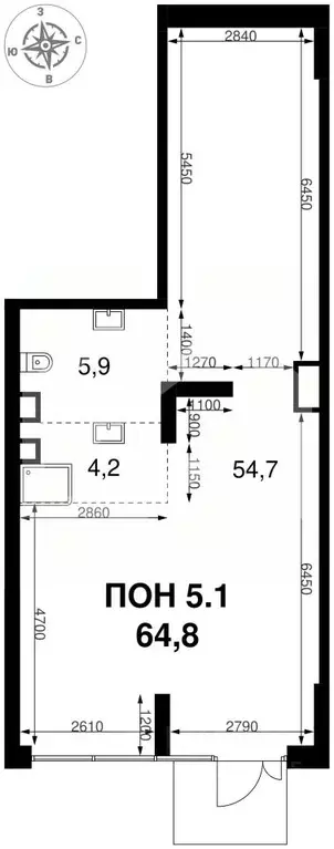 Торговая площадь в Москва 1-й Измайловский жилой комплекс, к2 (65 м) - Фото 2