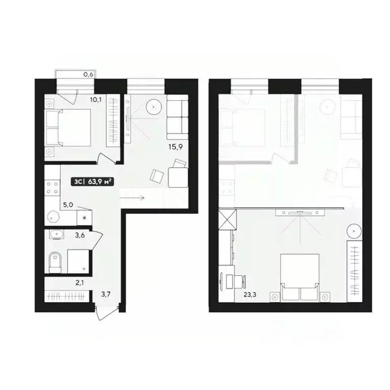 2-к кв. Новосибирская область, Мошковский район, пос. Октябрьский ... - Фото 2