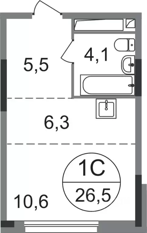 1-к кв. Москва Переделкино Ближнее мкр, 13-й кв-л,  (26.5 м) - Фото 0
